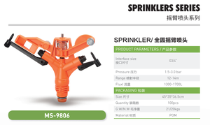 Aspersor de Riego de Agua de Plástico para Agricultura de Larga Distancia para Jardín y Sistema Automático de Riego de Césped - Product Image 3