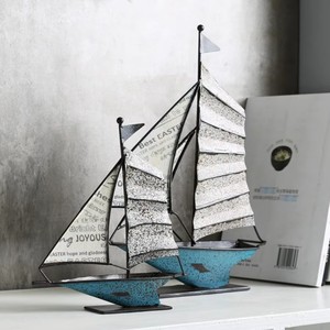 Artistique Simple métal artisanat cadeaux lisse <span class=keywords><strong>voile</strong></span> créatif fer <span class=keywords><strong>voile</strong></span> temps logo victoire bannière cadeaux décor à la maison - Product Image 2