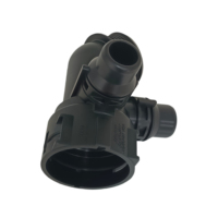 Pièce moulée par injection plastique sur mesure pour automobile, connecteur de tuyau de refroidissement en T à 3 voies, haute précision, PA66 GF30, raccord de tuyauterie automobile