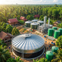 Digesteur anaérobie pour déchets alimentaires et fumier animal, réacteur automatique en acier inoxydable, réservoir de traitement 8500m, réservoir Schumann