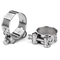 Collier de serrage réglable à bande large pour tuyaux, en acier inoxydable, à vis sans fin, pour tubes de carburant et d'eau