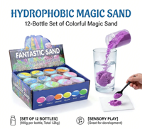 Sable hydrophobe non toxique, sable magique pour enfants, expérience scientifique, fournisseur OEM ODM, certification sans amiante, support ODM OEM