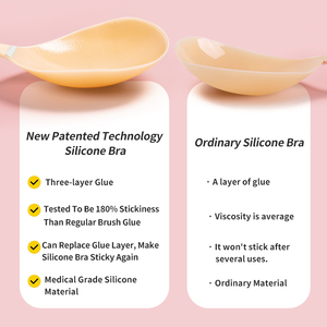 Áo ngực dán silicon siêu mỏng OEM/ODM, không đường may, chống thấm nước, che núm vú, có thể tái sử dụng, đồ lót nữ - Product Image 3
