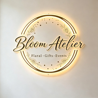 Enseigne Ronde en Acrylique avec Logo Rétroéclairé par LED, Fabrication Personnalisée, Enseigne Ronde pour Entreprise, Enseigne LED pour Mur de Magasin, Salon, Décoration Intérieure