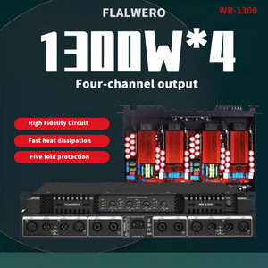 FLALWREO WR-1300 Amplificatore Digitale 1U 4 * 1300W 4 Canali 4 Ohm in Metallo per KTV Club Party Sistema Audio Stereo Classe D - Product Image 1