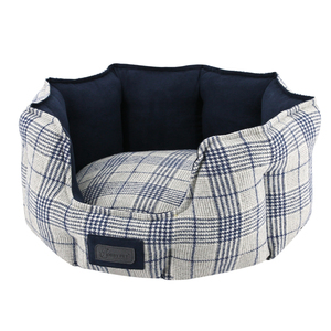 Cama ovalada de tartán suave de alta calidad para perros, tamaño XL, cama lavable antideslizante para mascotas, diseño elegante para gatos, venta al por mayor, Cuccia Per Cani PP - Product Image 2