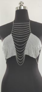 Cadena Corporal de Diamantes B2453, Cadena de Bikini con Cristales de Moda, Joyería de Cadena para el Pecho para Mujer - Product Image 2