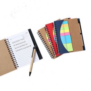 Wholesale Kraft Cover Logo Mini Notebook Memo Sticky <b>Notepad</b> With Pen Custom Promotional Gifts - Product Image 5