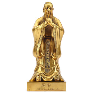 Figura de Confucio de Latón de Copper World, 1 Pie, Hecha a Mano, Escultura Decorativa para Oficina - Product Image 4