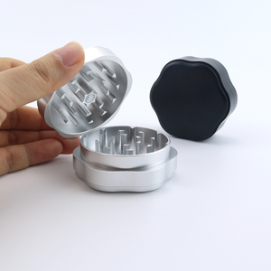 Smoke Shop Accessories Logo Engraved Magnetic Top Herb Saver Shredder Tobacco Grinder 2-Piece Aluminum Alloy Herb Grinder - Product Image 4