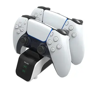 Çift Gamepad Joystick şarj standı Sony PlayStation 5 PS5 taşınabilir oyun denetleyicisi kolu güç şarj istasyonu