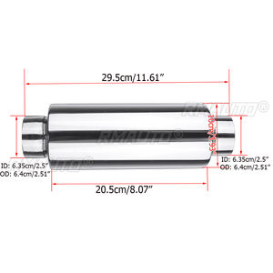 Silenciador de escape universal de acero inoxidable para coche, resonador de tubo de escape de 50/57/63/76 mm, punta de escape de 2/2.25/2.5/3 pulgadas - Product Image 6