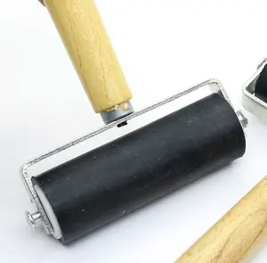 Art Leveranciers Kunstenaar Afdrukken Tool 10 Cm 4 Inch Rubber Brayer Roller Borstel Voor Printmaking Craft Met Houten Handvat