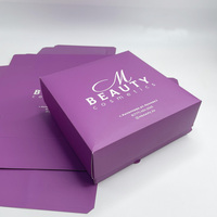 Boîtes en carton violet de grande taille, emballage cadeau, boîte en carton simple, couvercle et plateau avec logo personnalisé, vente en gros