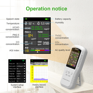 HCHO TVOC CO2ตรวจวัดคุณภาพอากาศในบ้านพร้อม T-Z01เซ็นเซอร์จริงมี PM2.5ร่วมตรวจสอบคุณภาพอากาศในบ้าน - Product Image 4
