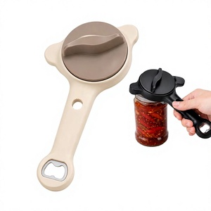 Ouvre-bouteille magnétique en acier inoxydable, ouvre-bouteille multifonctionnel pour diamètre 2.5-9.5cm, ouvre-bouteille réglable pour vin et bière, outil de cuisine - Product Image 1