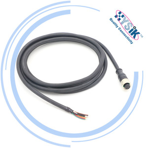 Recto M12 8 pines un conector macho a hembra codificado Cable convertidor de extensión de automatización de aviación - Product Image 5