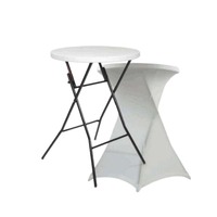 Table de bar pliante ronde portable SAMKAI SK-ZDZ-B002 en HDPE moderne pour l'extérieur, idéale pour la plage et le parc