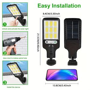 مصباح جداري خارجي يعمل بالطاقة الشمسية مصباح Led مقاوم للماء أضواء الشوارع بالطاقة الشمسية حديقة ديكور الفناء الفناء مصابيح حديقة شمسية - Product Image 6