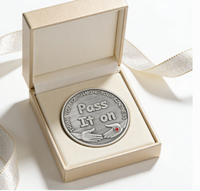 Pièce commémorative personnalisée pour entreprise, en argent antique avec relief 3D, conception gratuite et logo personnalisé