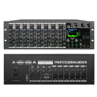 Console de mixage audio 10 canaux DP10 à montage en rack avec 99 effets DSP intégrés, égaliseur 3 bandes, sortie stéréo pour sonorisation de scène