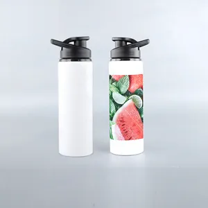 DD044 גבוהה קיבולת 750ml DIY תמונה ספלי כוס Custom קומקום החסר סובלימציה אלומיניום ישר ספורט כוס