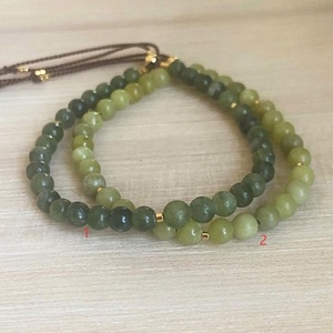 Dainty Minimalist Natural Stone Beaded <b>String</b> <b>Bracelet</b> Handmade Unique Non Tarnish Jewelry Wholesale Crystal Beaded Jewelry - Product Image 6