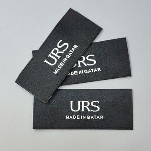 Étiquette tissée personnalisée pour vêtements avec symboles, étiquettes de couture pour vêtements, étiquette de col en damassé tissé pour veste et t-shirt - Product Image 1