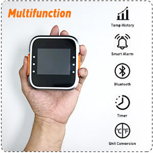 Termometro Digitale <span class=keywords><strong>Wireless</strong></span> Bluetooth Impermeabile in Plastica per Griglia WR01 con Ampio Display LCD e 6 Sonde Automatiche per Carne - Product Image 2