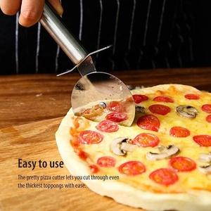 Fournisseur d'usine professionnel Logo personnalisé lame de roue en métal rond antiadhésif et coupe-pizza PP pour la coupe de pizza de banquet - Product Image 5