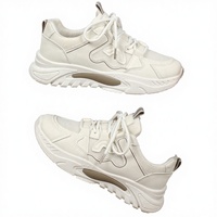 Baskets de sport classiques à lacets pour femmes, semelle haute en caoutchouc antidérapante, PU souple résistant à l'usure, tendance mode printemps été automne
