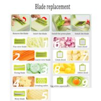 17-In-1 Multifunctionele Fruit-En Groentesnijder Schaaf Voedselhakmachine Keuken Mandoline Kaasrasp Moeiteloze Uienhakmachine