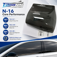 Película para Ventanas de Automóviles Tuman Strong Reflective Metal Deep Tint, 14% VLT, 90% UVR, 50% IRR, Control de Calor Solar para Ventanas de Coche