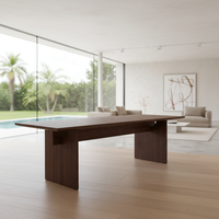 Table de salle à manger en bois massif, style ferme moderne, hauteur réglable, design convertible et extensible, bords incurvés doux, mobilier de maison
