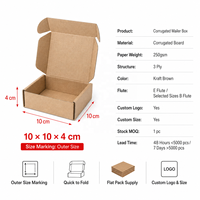 Boîtes d'expédition en carton ondulé kraft avec logo personnalisé, vente en gros, auto-scellantes, pour vêtements, étuis de téléphone, e-commerce