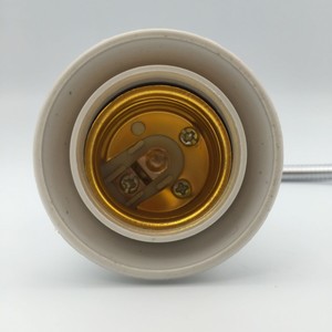 Manguera de acero inoxidable <span class=keywords><strong>E27</strong></span> Tapón de rosca Portalámparas <span class=keywords><strong>Enchufe</strong></span> de cable de la UE con cable Precio de fábrica Soporte de luz Blub Venta al por mayor Venta caliente - Product Image 6