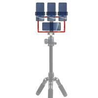 Support de fixation double pour plongée sous-marine, stabilisateur, extension, pince pour téléphone, cage pour appareil photo reflex numérique/SLR, boîtier étanche, support pour caméra d'action