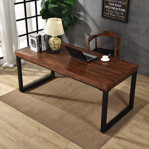 Bàn máy tính gỗ rắn đôi bàn văn phòng đơn giản bàn tùy chỉnh bàn thông bàn làm việc bàn làm việc bàn hình chữ nhật - Product Image 2