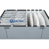 Conteneur de transport classique Akypak pliable et empilable de grande taille 1200*1000 mm avec rembourrage textile à l'intérieur pour l'emballage de pièces automobiles