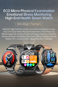 VET458 IP68 Wasserdichte Smart Watch Fitness Tracker Funktion AMOLED Herzfrequenz Körper temperatur EKG PPG Android - Product Image 2