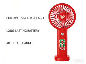 Ventilador Eléctrico de Mano Grande para la Copa Mundial de Fútbol 2026, 3 Velocidades, Batería de Litio 18650 - Product Image 3