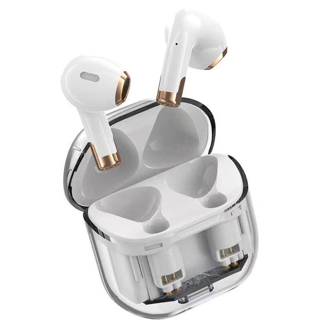 2023 Hot Selling OEM Earphones TWS Mini Headset Transparent TWS Earbuds True Wireless Headphones