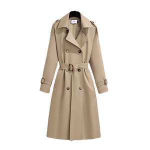 <span class=keywords><strong>Trench</strong></span> da <span class=keywords><strong>Donna</strong></span> Lungo Stile Coreano Collezione 2025 all'Ingrosso da Boutique con Raccolta in Vita <span class=keywords><strong>Classico</strong></span> e alla Moda - Product Image 1