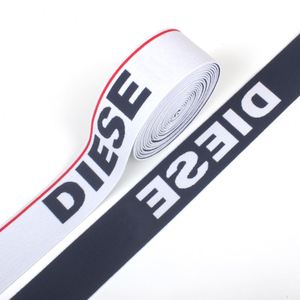 Factory Customized OEM Polyester Latex Yarn Jacquard <b>Elastic</b> Webbing Strap for Underwear Logo Designer <b>Elastic</b> Waistband - Product Image 1