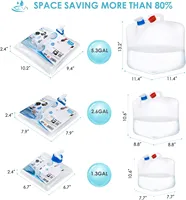 GSD Conteneur d'eau pliable extérieur avec robinet pour le camping Cruche de stockage d'eau pour l'extérieur, la randonnée, le sac à dos Kit de survie