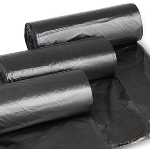 Custom Wholesale Black Trash Fold Custom Jumbo Black Ldpe Biodegradable <b>Roll</b> Manufacturers Black <b>Plastic</b> 55 Gallon Garbage Bags - Product Image 4