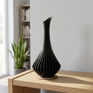 Service FDM MGT : Vase à fleurs noir imprimé en 3D, décoration d'intérieur, vente chaude, pour MGT 3D OEM/ODM, faible MOQ - Product Image 1