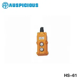AUSPICIOUS HS6 série Fio de elevação botão interruptor de parada de emergência do guindaste único ou duplo HS61 HS62 HS63 HS64