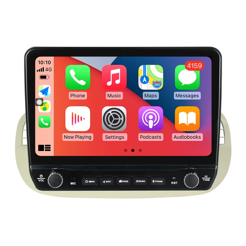 MEKEDE 8+128G Car Gps Radio 1 Din Android Single Din for 1DIN Fiat 500 car-play+auto BT Stereo car navigation