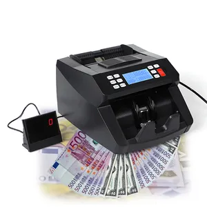 Penghitung uang harga lebih rendah penghitung uang dolar AS euro mata uang lain dengan tampilan LCD Perbesar penghitung mata uang murah